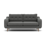 Phoebe 3 Seater Sofa - Large Sofa Standard Back Grade B 3 Seater Sofas Sterling Home 24 Plush Velvet Slate Weathered Oak