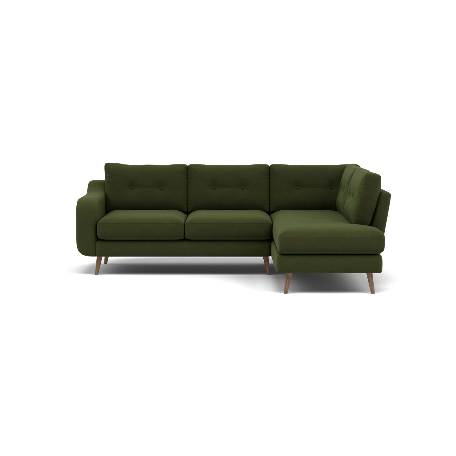 Phoebe Corner Sofa - Corner Group RHF Grade B - Right Hand Facing Corner Sofas Sterling Home 20 Plush Velvet Vine Weathered Oak