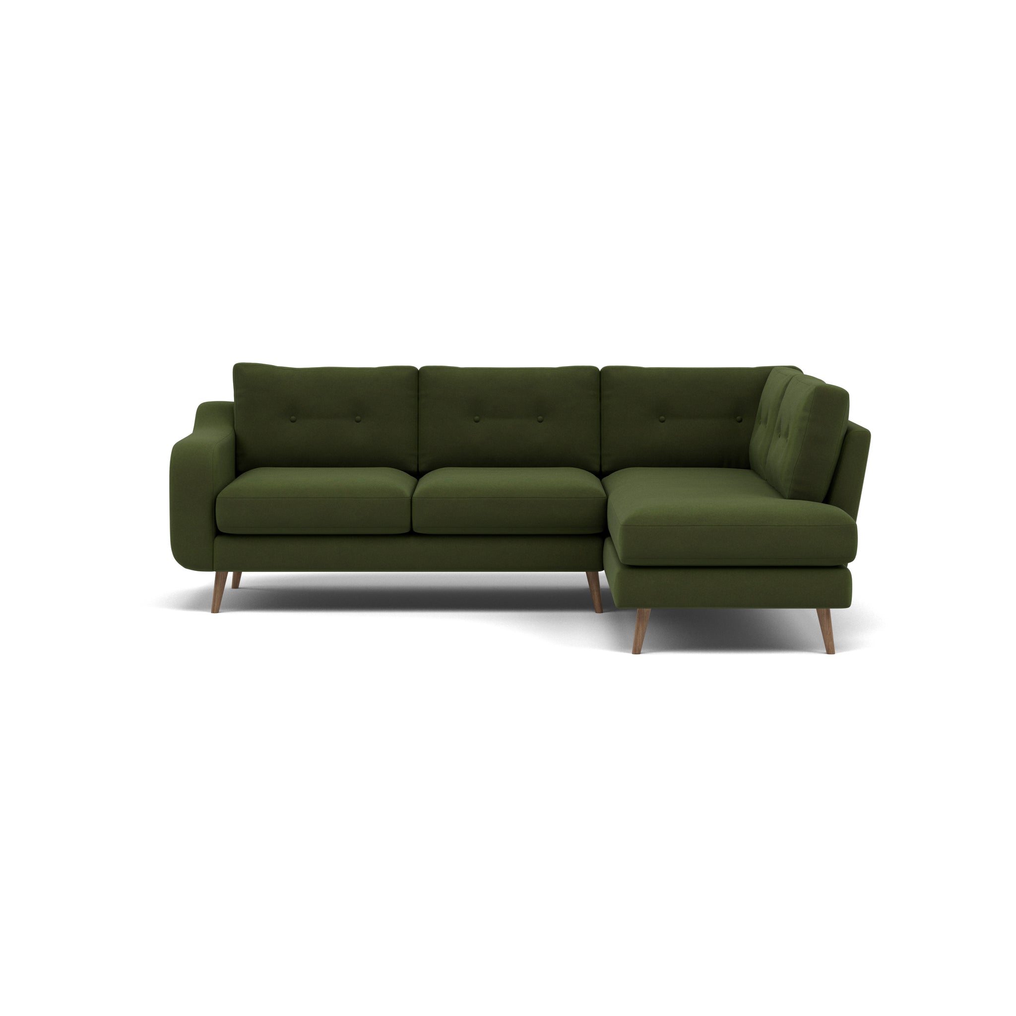 Phoebe Corner Sofa - Corner Group RHF Grade B - Right Hand Facing Corner Sofas Sterling Home 20 Plush Velvet Vine Weathered Oak