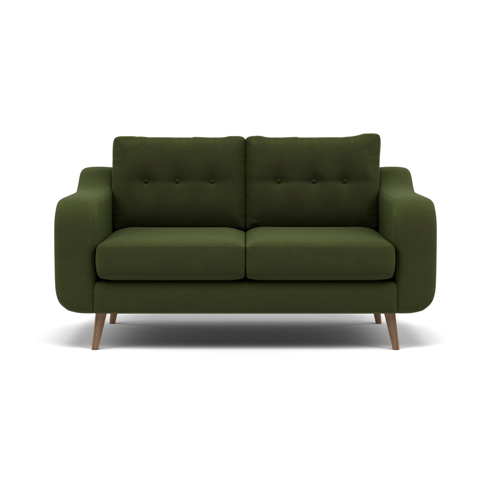 Phoebe 2 Seater Sofa - Small Sofa Standard Back Grade B 2 Seater Sofas Sterling Home 22 Plush Velvet Vine Weathered Oak