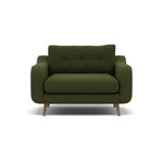 Phoebe Loveseat - Snuggler Chair Grade B Loveseats Sterling Home 25 Plush Velvet Vine Weathered Oak