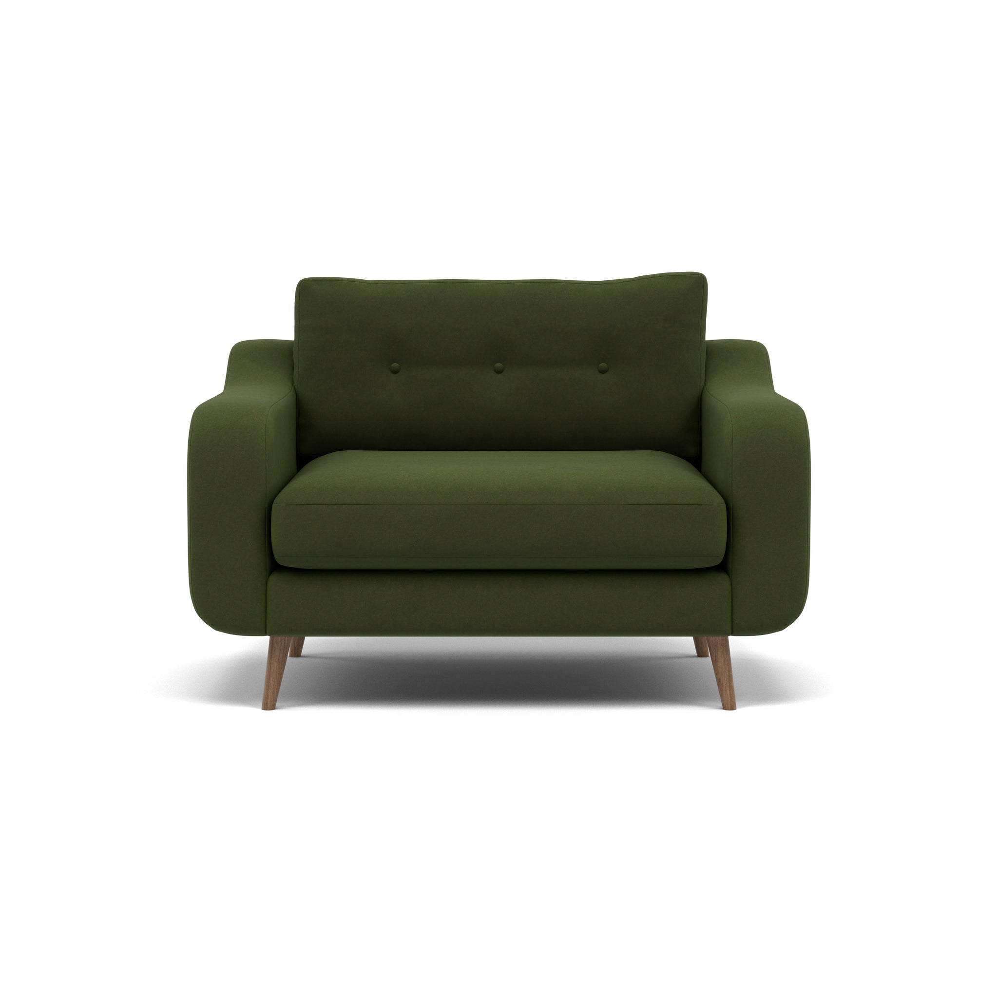 Phoebe Loveseat - Snuggler Chair Grade B Loveseats Sterling Home 25 Plush Velvet Vine Weathered Oak