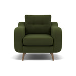 Phoebe Armchair - Chair Grade B Sterling Home 23 Plush Velvet Vine Weathered Oak