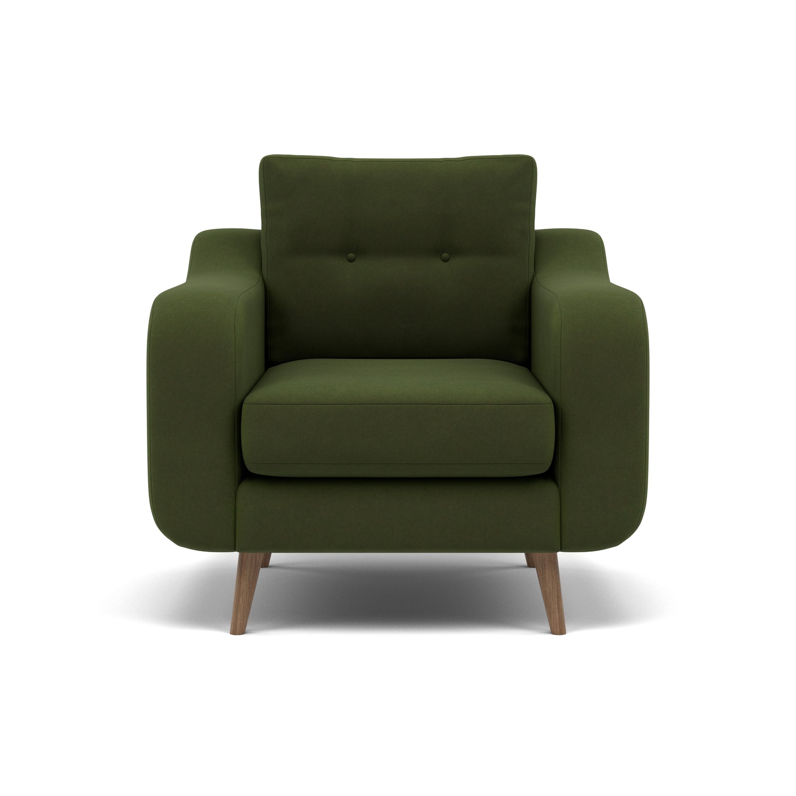 Phoebe Armchair - Chair Grade B Sterling Home 19 Plush Velvet Vine Weathered Oak