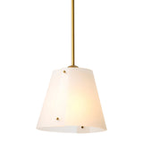 Eichholtz Trianon Pendant Antique Brass Finish White Glass