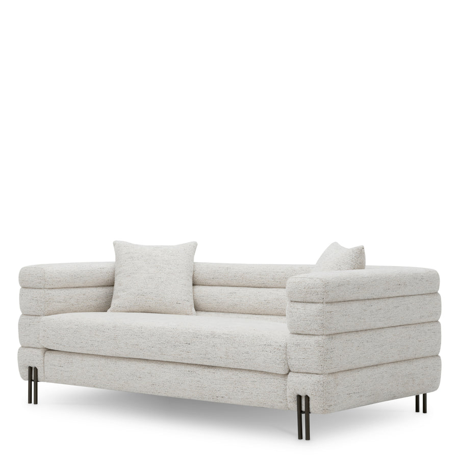 Eichholtz York 2 Seater Sofa Seashell Off-White With Bronze Legs - 2 Seater Sofa Seashell Off-White 2 Seater Sofas Sterling Home 1