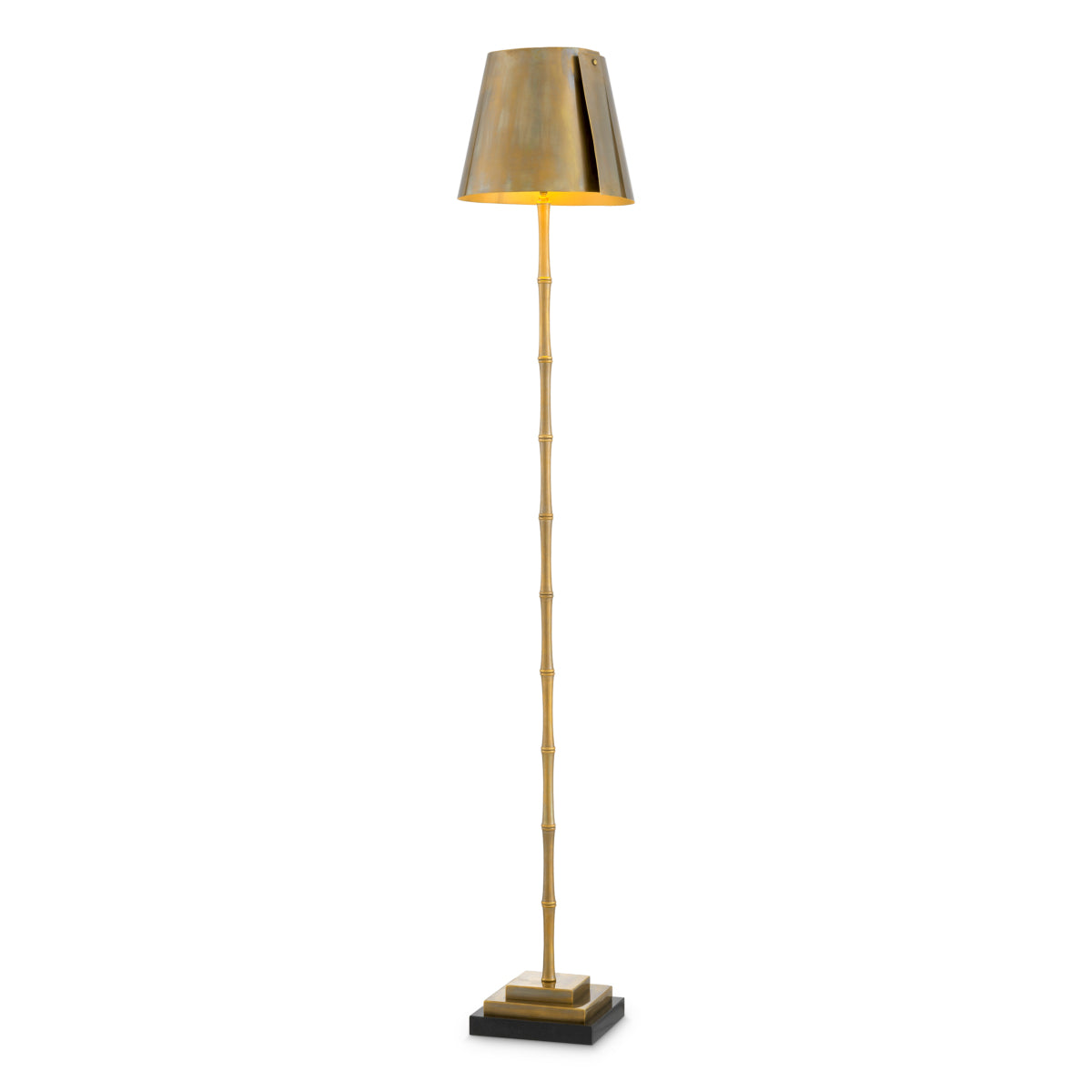 Eichholtz Seraphina Floor Lamp Vintage Brass Finish Black Granite Base - Floor Lamp Seraphina Accessories Sterling Home 1