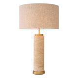 Eichholtz Lxry Table Lamp Traventine And Antique Brass Finish