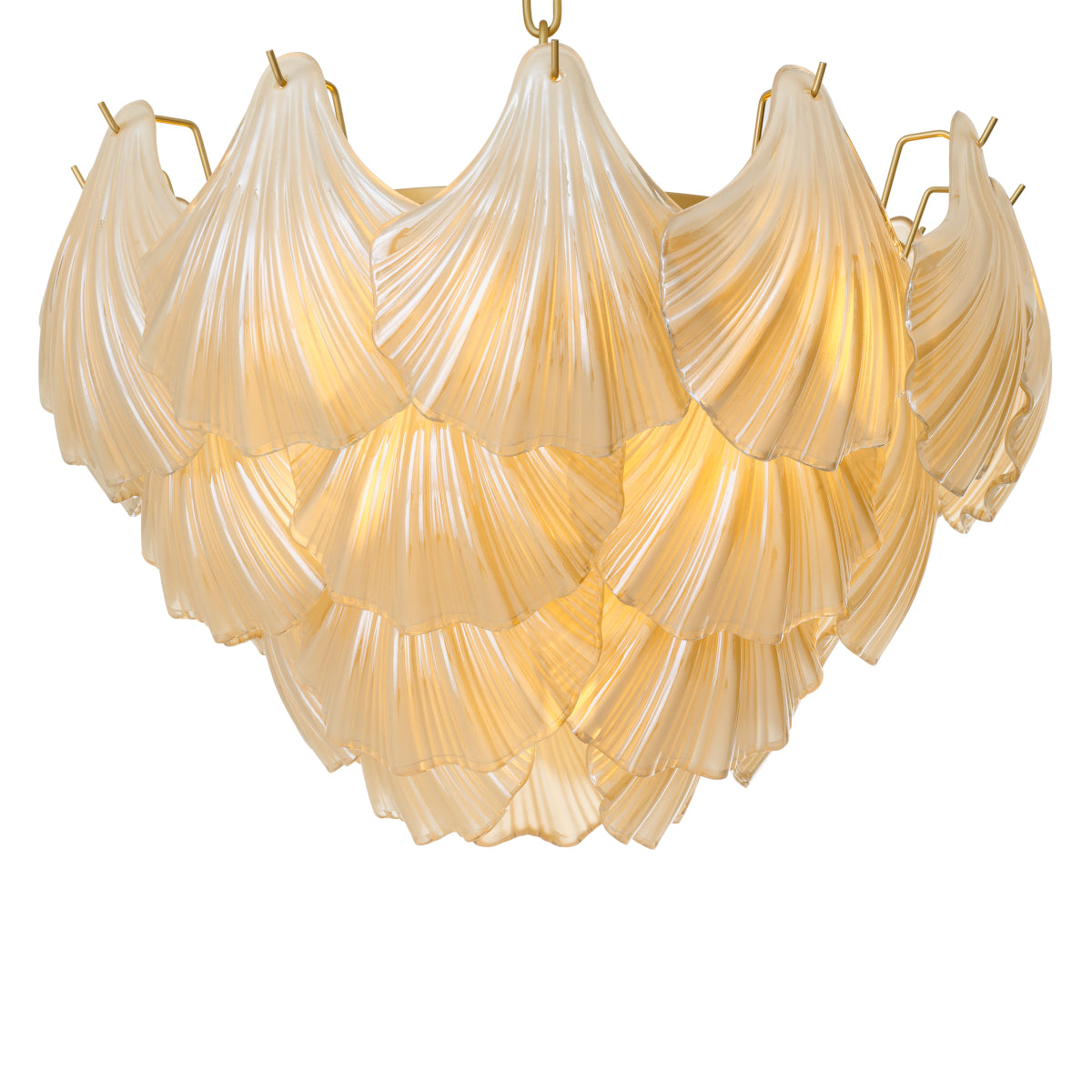 Eichholtz Ibiza Chandelier Antique Brass And Champagne Coloured Glass - Chandelier Ibiza Accessories Sterling Home 1