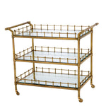 Eichholtz Scarlett Trolley Vintage Brass Finish Clear Bevelled Glass - Trolley Vintage Brass Finish Clear Bevelled Glass Accessories Sterling Home 1