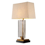 Eichholtz James Table Lamp Vintage Brass Black Granite Base