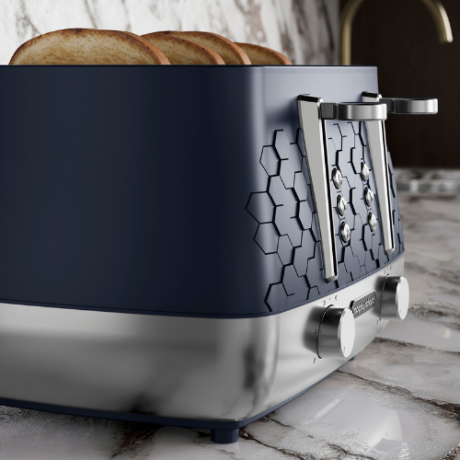 Morphy Richards Cassini 4 Slice Toaster Blue - Cassini 4 Slice Toaster Blue Sterling Home 4