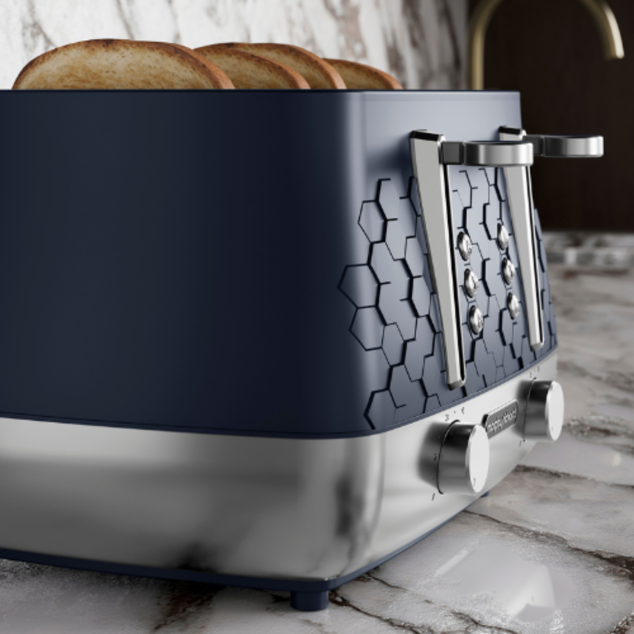 Morphy Richards Cassini 4 Slice Toaster Blue Sterling Home 4