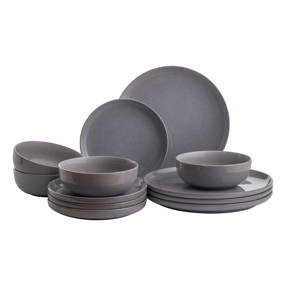 Mason Cash Reactive Aura 12 Piece Grey Dinner Set - MC Reactive Aura 12 Piece Grey Dinner Set