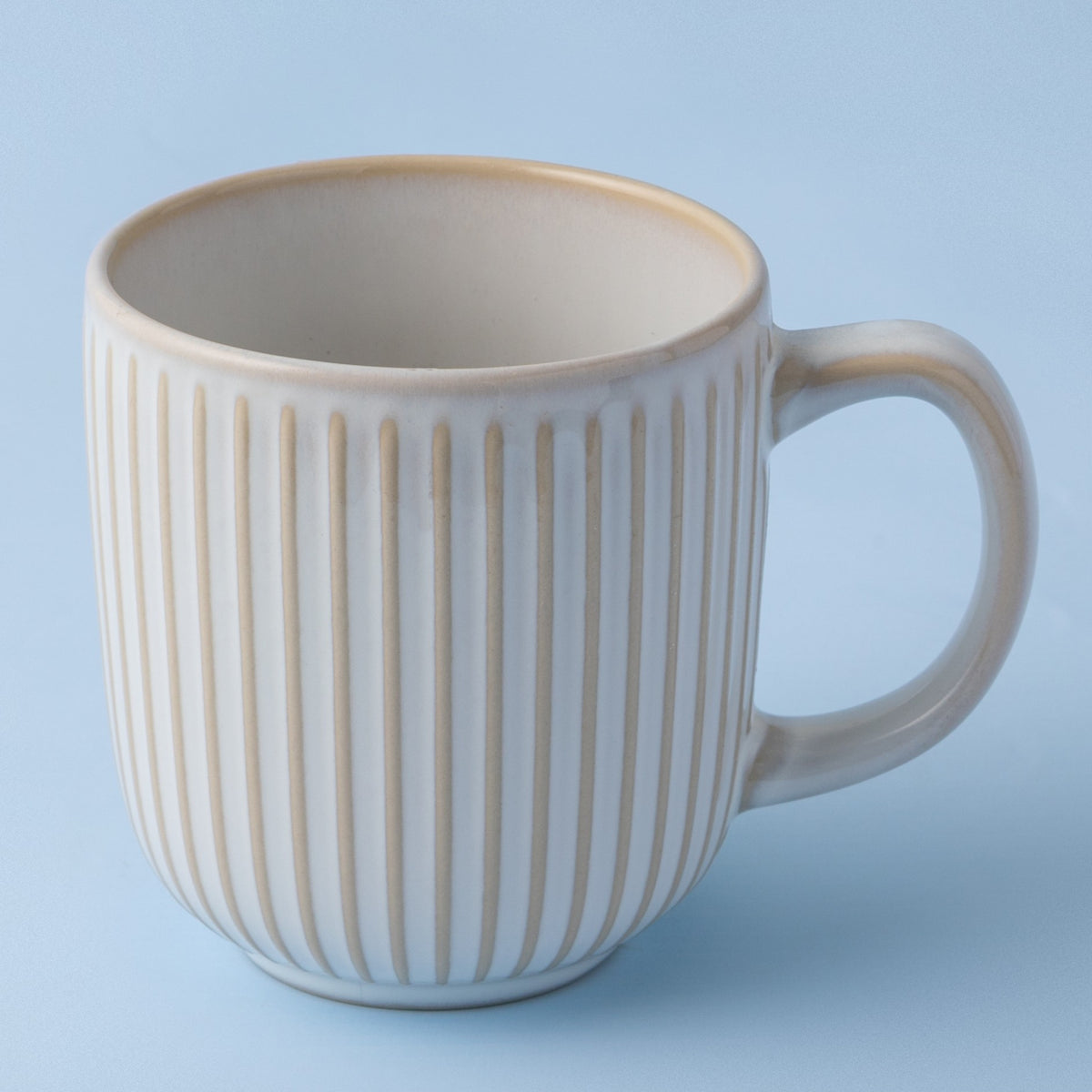 Mason Cash Reactive Ridge White Mug - MC Reactive Ridge White Mug