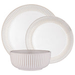 Mason Cash Reactive Ridge White 12 Piece Dinner Set - MC Reactive Ridge White 12 Piece Dinner Set Dinnerware Sets Sterling Home 2