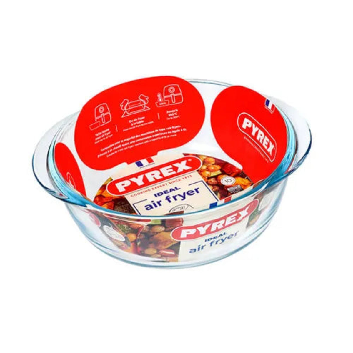 Pyrex Round Dish Air Fryer Without Lid 1.0L - Pyrex Round Dish Air Fryer Without Lid 1.0L Sterling Home 3