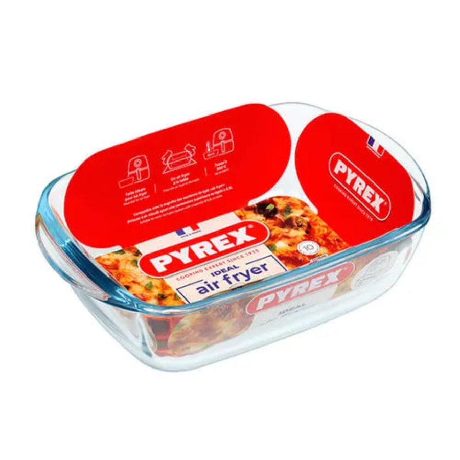 Pyrex Rectangular Air Fryer Dish Without Lid 1.2L - Pyrex Rectangular Air Fryer Dish Without Lid 1.2L Sterling Home 2