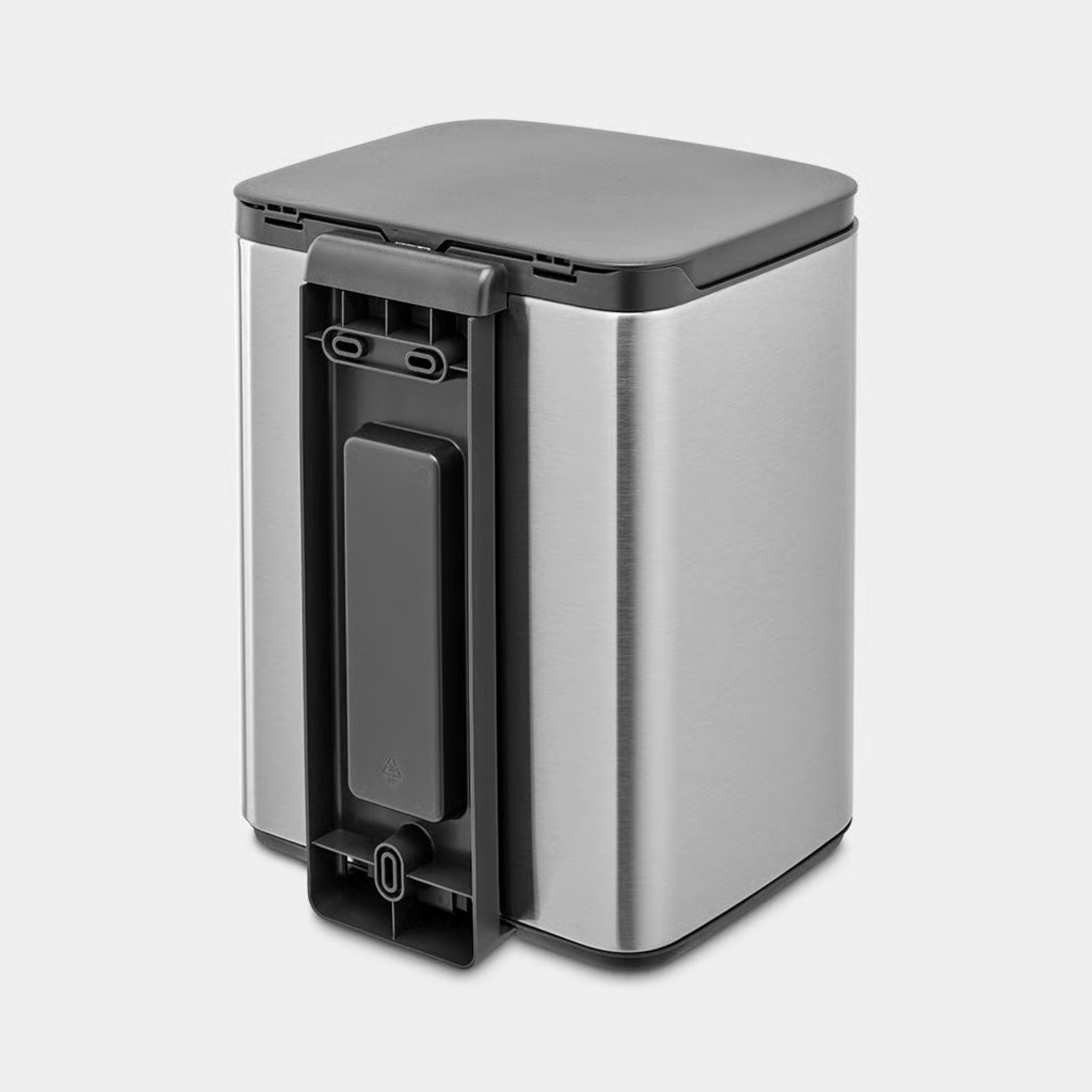 Brabantia Bo Waste Bin Matt Steel 7L - Bo Waste Bin 7L Matt Steel Fingerprint Proof Sterling Home 3