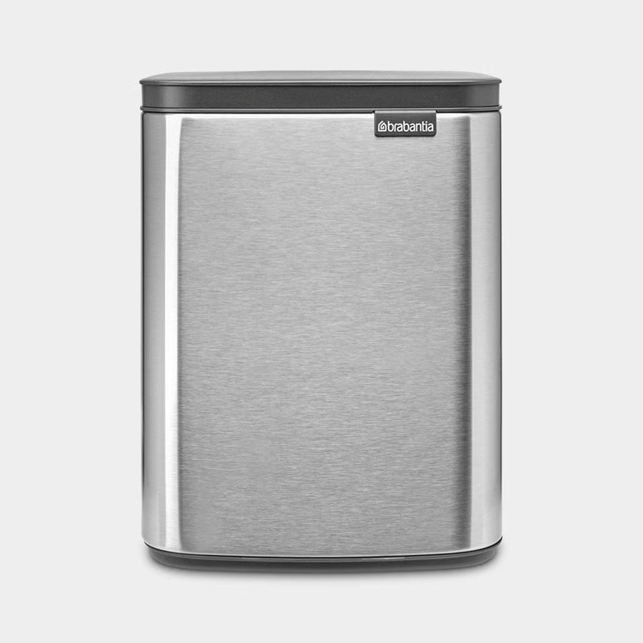 Brabantia Bo Waste Bin Matt Steel 7L - Bo Waste Bin 7L Matt Steel Fingerprint Proof Sterling Home 2