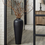 Matt Black Medium Hammered Vase With Lid Sterling Home 1