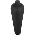 Matt Black Large Hammered Vase With Lid Sterling Home 2