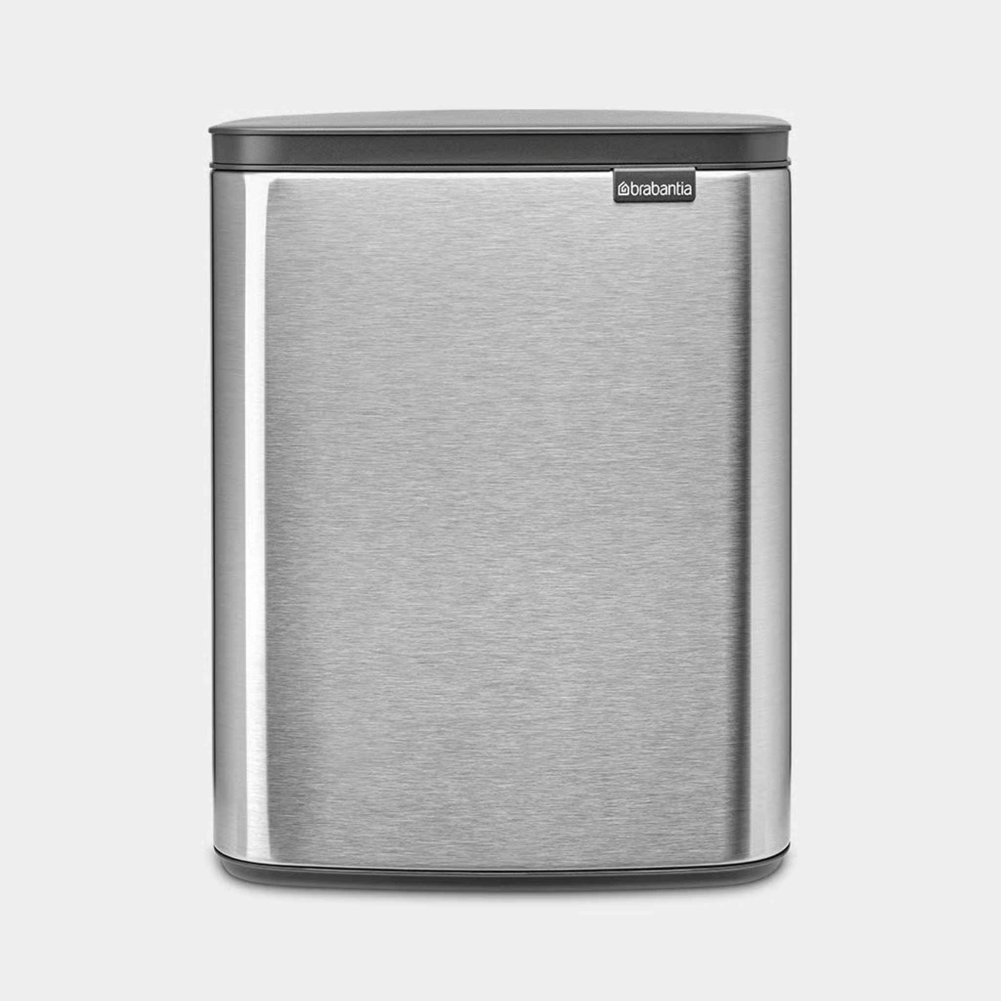 Brabantia Bo Waste Bin Matt Steel 12L - Bo Waste Bin 12L Matt Steel Fingerprint Proof Sterling Home 2