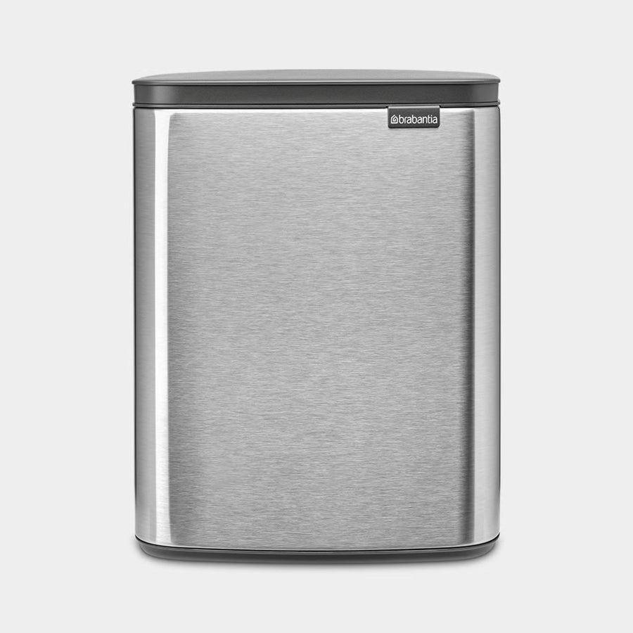 Brabantia Bo Waste Bin Matt Steel 12L - Bo Waste Bin 12L Matt Steel Fingerprint Proof Sterling Home 2
