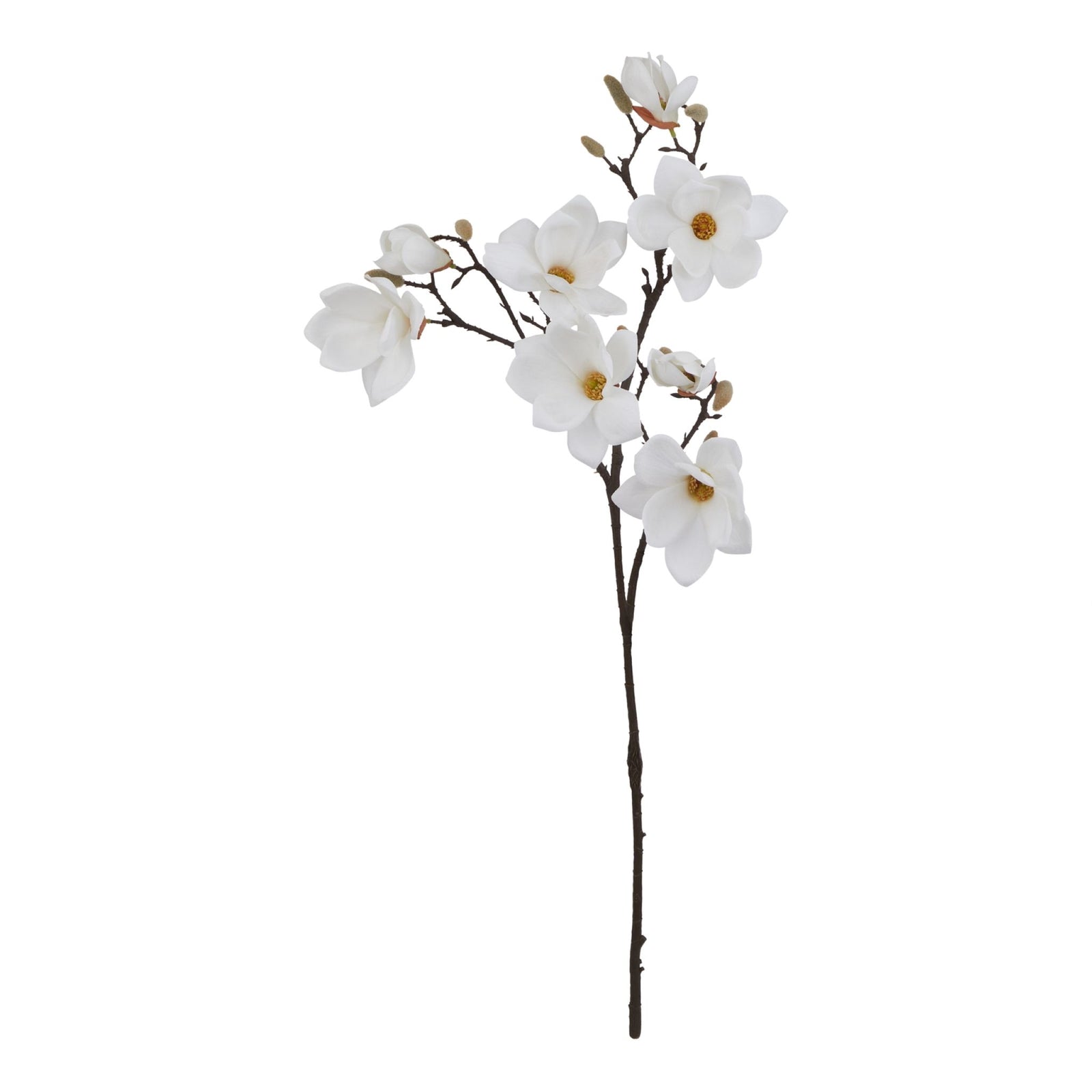The Natural Garden Collection White Magnolia Stem Sterling Home 3