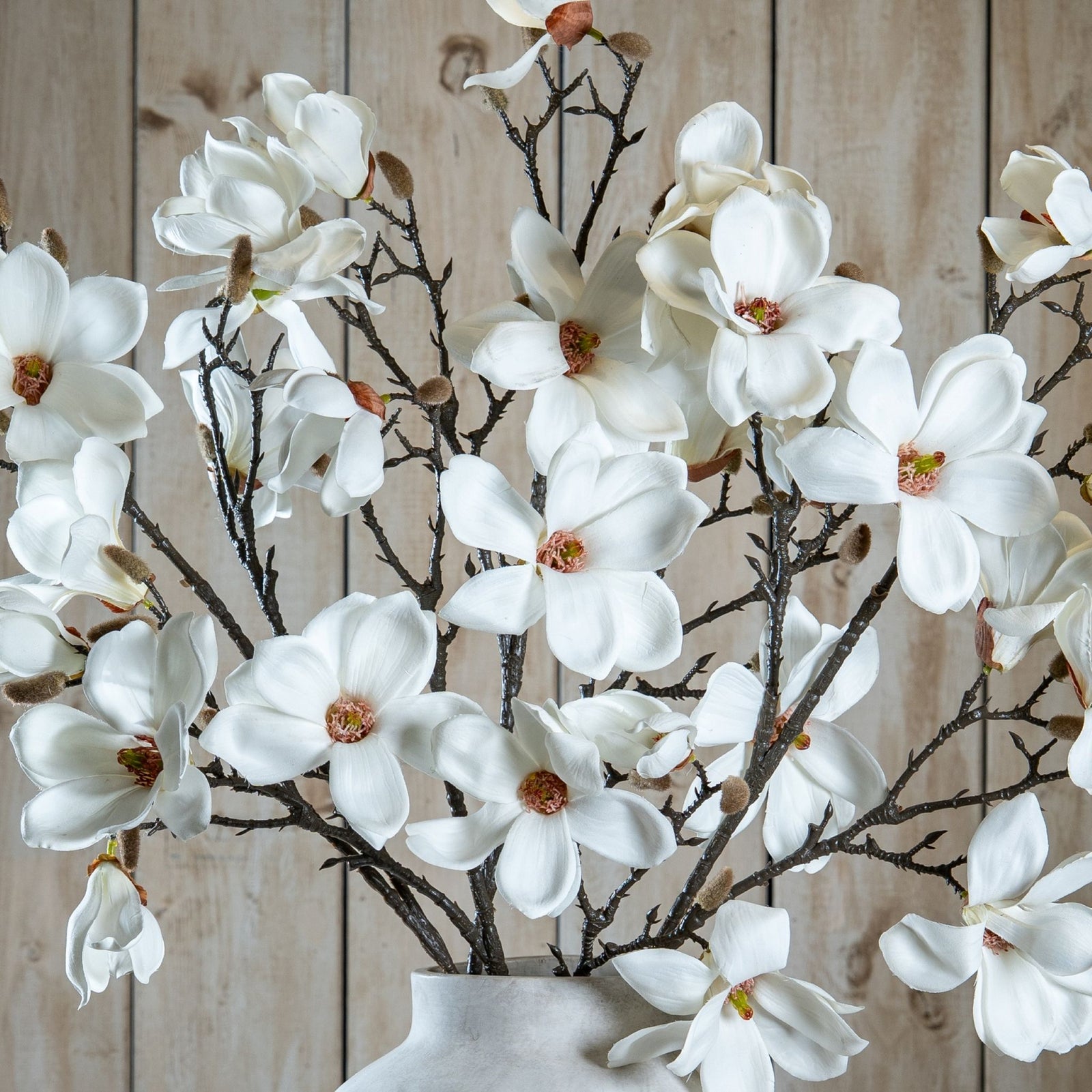 The Natural Garden Collection White Magnolia Stem Sterling Home 2