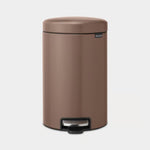 Brabantia NewIcon Pedal Bin Satin Taupe 12L Sterling Home 1