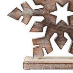 White Wash Collection Wooden Snowflake Decoration - White Wash Collection Wooden Snowflake Decoration Sterling Home 2