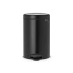 Brabantia NewIcon Pedal Bin Matt Black 12L Sterling Home 1