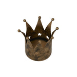 Antique Gold Crown Tealight Holder - Antique Gold Crown Tealight Holder Sterling Home 2