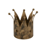 Antique Gold Crown Tealight Holder