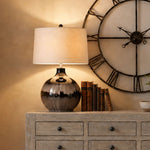 Sepia Shadows Table Lamp With Linen Shade Sterling Home 1