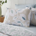 Catherine Lansfield Inga Leaf Natural Duvet Set - Inga Leaf Natural Duvet Set King Sterling Home 3