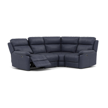 Fara Small Corner Recliner Sofa - Combination 5 2 Corner 1 with 2 Power Recliners Fabric - Left Hand Facing - Power Recliner with USB