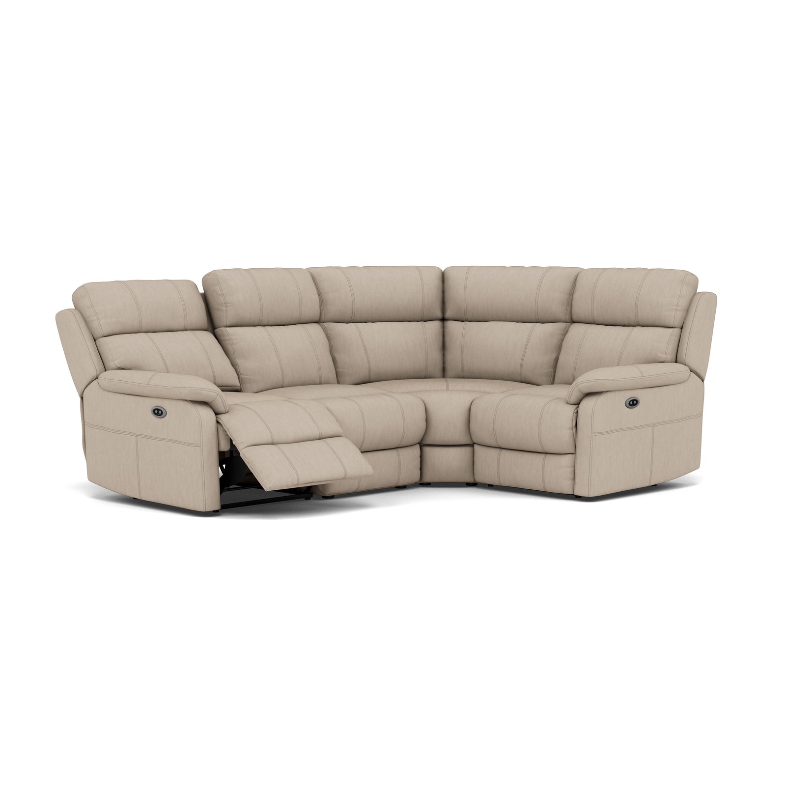 Fara Small Corner Recliner Sofa - Combination 5 2 Corner 1 with 2 Power Recliners Cat 25S - Right Hand Facing - Power Recliner with USB Sofas Sterling Home 12 NCS-039C PEBBLE