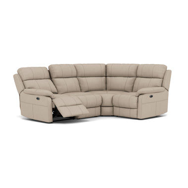 Fara Small Corner Recliner Sofa - Combination 5 2 Corner 1 with 2 Power Recliners Cat 25S - Right Hand Facing - Power Recliner with USB