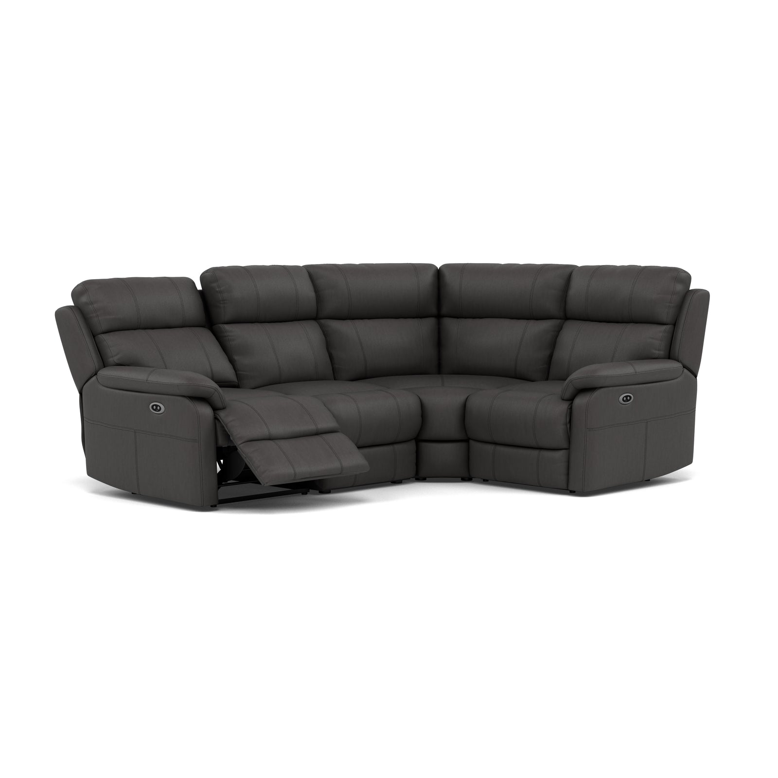 Fara Small Corner Recliner Sofa - Combination 5 2 Corner 1 with 2 Power Recliners Cat 25S - Right Hand Facing - Power Recliner with USB Sofas Sterling Home 11 NCS-180E SLATE GREY
