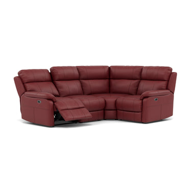 Fara Small Corner Recliner Sofa - Combination 5 2 Corner 1 with 2 Power Recliners Cat 25S - Right Hand Facing - Power Recliner with USB