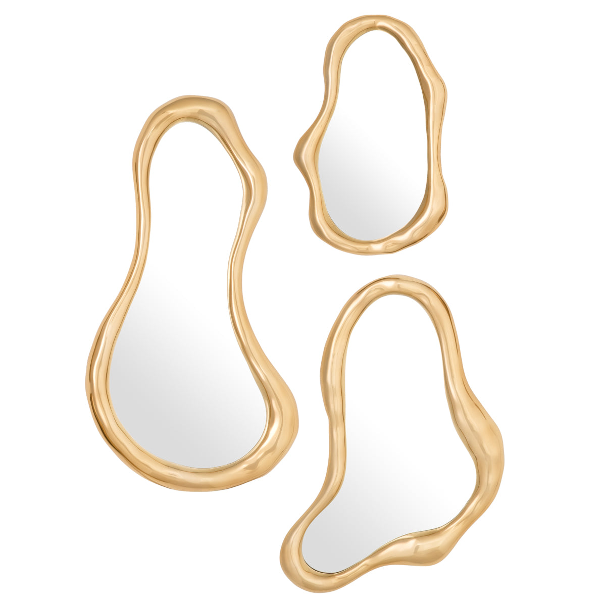 Eichholtz Viterbo Set Of 3 Mirrors Gold Finish - Viterbo Mirror Set of 3 Gold Finish Accessories Sterling Home 2