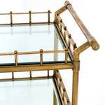 Eichholtz Scarlett Trolley Vintage Brass Finish Clear Bevelled Glass - Trolley Vintage Brass Finish Clear Bevelled Glass Accessories Sterling Home 2