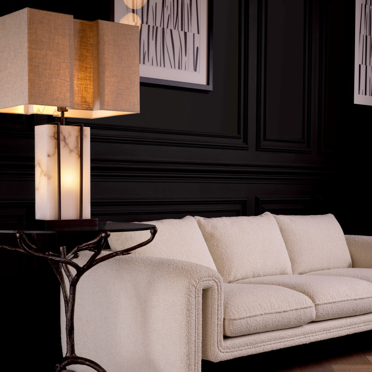 Eichholtz Graham Table Lamp Bronze Highlight Finish Alabaster - Table Lamp Graham Accessories Sterling Home 2