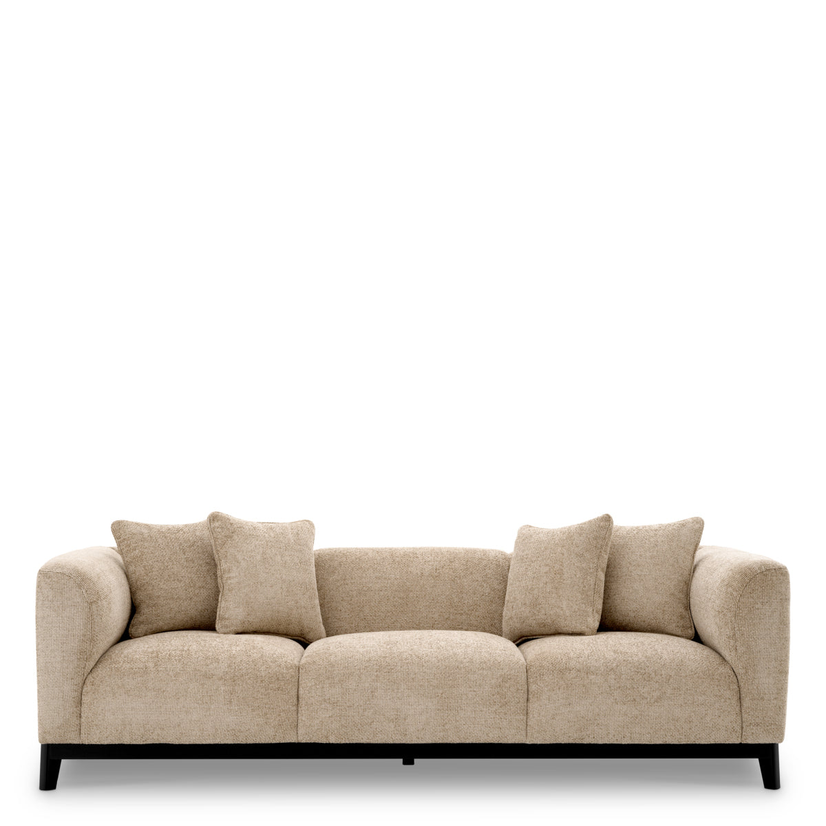 Eichholtz Corso 3 Seater Sofa Lyssa Sand Black Base - 3 Seater Sofa Lyssa Sand 3 Seater Sofas Sterling Home 2