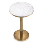 Eichholtz Tavolara Side Table Vintage Brass Finish White Marble Top - Side Table Vintage Brass Finish White Marble Top Side Tables Sterling Home 2