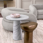 Eichholtz Terry Side Table White Marble - Side Table White Marble Side Tables Sterling Home 2