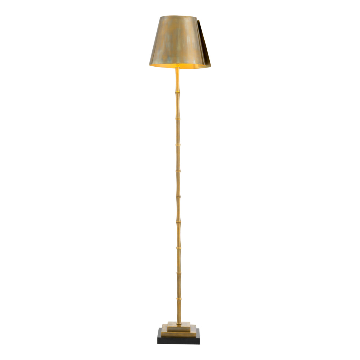 Eichholtz Seraphina Floor Lamp Vintage Brass Finish Black Granite Base - Floor Lamp Seraphina Accessories Sterling Home 2