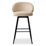 Eichholtz Swivel Bar Stool Sabino Beige Walnut Finish Back - Swivel Bar Stool Sabino Beige Walnut Finish Back Dining Chair Sterling Home 2